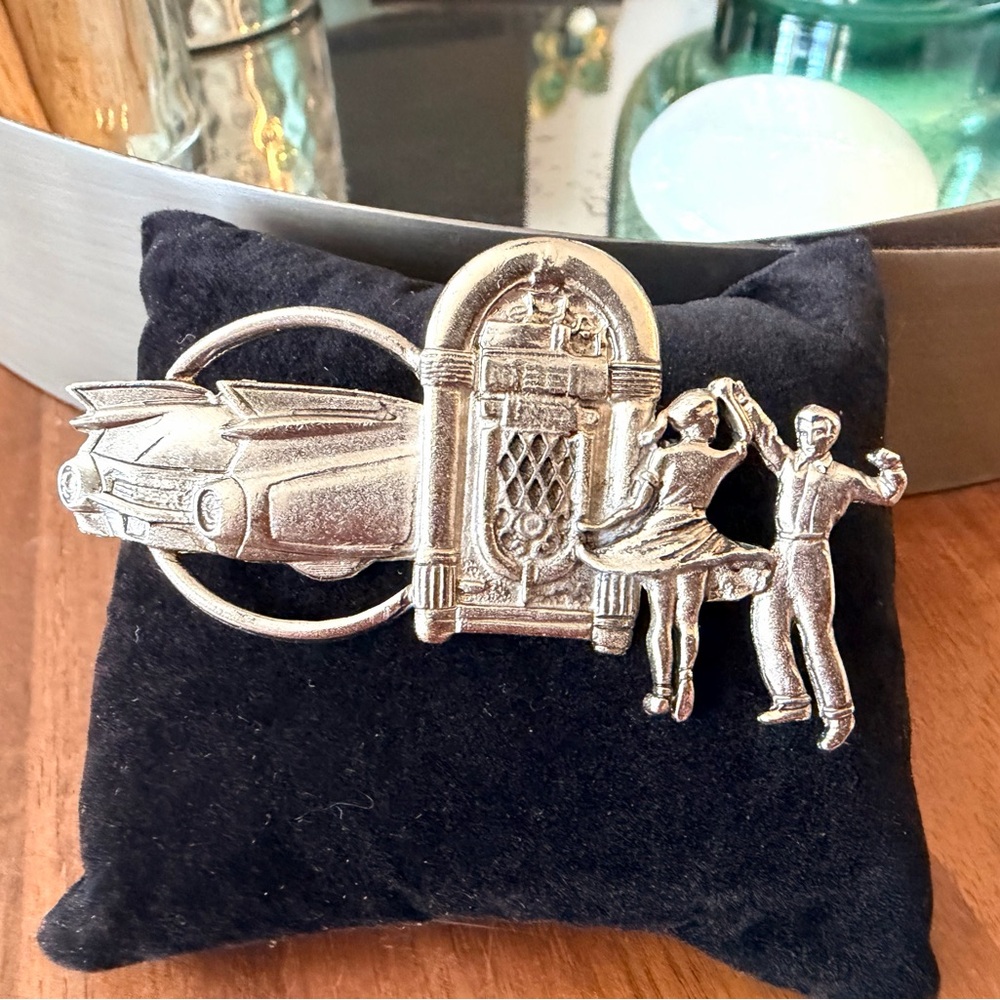 Vintage Silver 1950s Icon Brooch